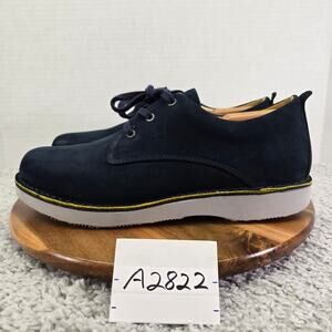 Samuel Hubbard Mens 10.5M Free Navy Nubuck Casual Comfort Lifestyle Oxford Shoe